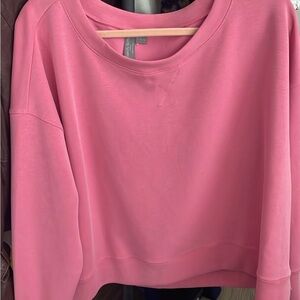 Sweaty Betty Pink Scoop Neck Crewneck Crew Neck